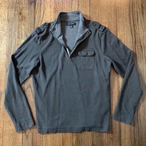 Banana Republic Charcoal Grey 1/4 Zip Sweater